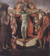 Trinity with Mary Magdalene,St John the Baptist,Tobias and the Angel, Sandro Botticelli